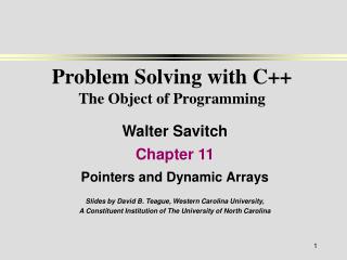 Problem Solving with C++ The Object of Programming