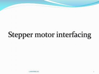 Stepper motor interfacing