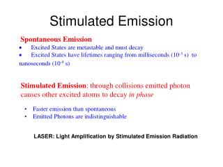 Stimulated Emission