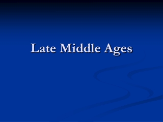 Late Middle Ages