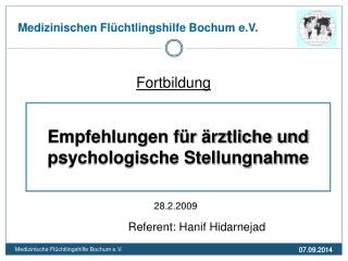 Medizinischen Flüchtlingshilfe Bochum e.V.