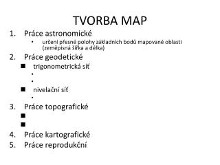 TVORBA MAP