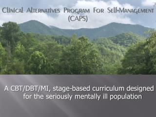A CBT/DBT/MI, stage-based curriculum designed for the seriously mentally ill population