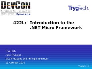 422L:	Introduction to the .NET Micro Framework