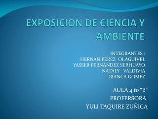 EXPOSICION DE CIENCIA Y AMBIENTE