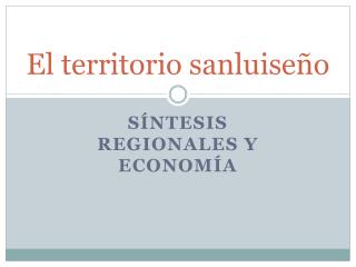 El territorio sanluiseño