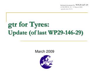 gtr for Tyres: Update (of last WP29-146-29)
