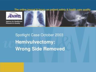 Spotlight Case October 2003