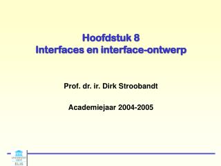 Hoofdstuk 8 Interfaces en interface-ontwerp