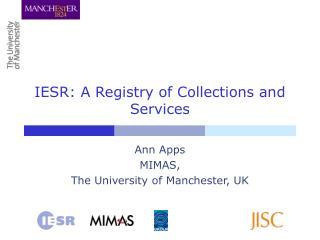 IESR: A Registry of Collections and Services