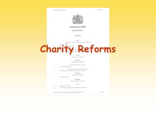 Charity Reforms