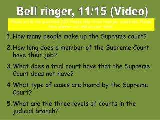 Bell ringer, 11/15 (Video)