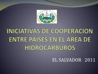 INICIATIVAS DE COOPERACION ENTRE PAISES EN EL AREA DE HIDROCARBUROS