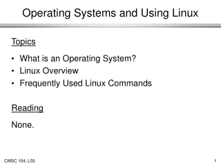 Operating Systems and Using Linux