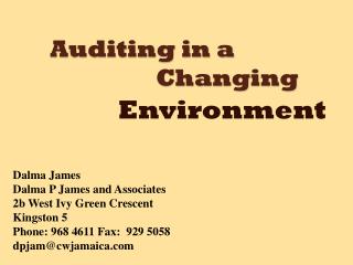 Auditing in a 					Changing