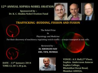 12 th ANNUAL SOPHIA-NOBEL ORATION