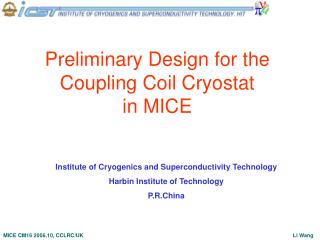 Preliminary Design for the Coupling Coil Cryostat in MICE