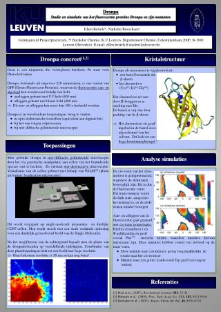 Dronpa Studie en simulatie van het fluorescente proteïne Dronpa en zijn mutanten