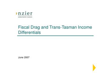 Fiscal Drag and Trans-Tasman Income Differentials