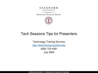 Tech Sessions Tips for Presenters