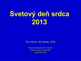 Svetový deň srdca 2013