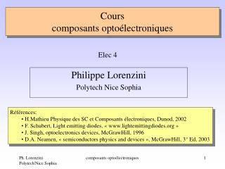 Cours composants optoélectroniques