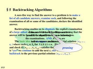 §5 Backtracking Algorithms