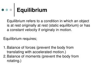 Equilibrium
