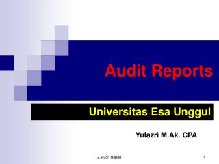 PPT - Audit Reports PowerPoint Presentation, Free Download - ID:4048688