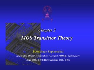 Chapter 2 MOS Transistor Theory