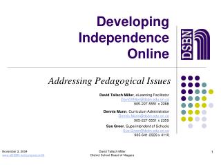 Developing Independence Online