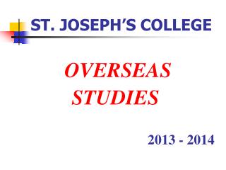 ST. JOSEPH’S COLLEGE