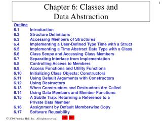 Chapter 6: Classes and Data Abstraction