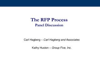 The RFP Process Panel Discussion