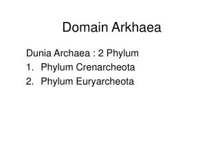 Domain Arkhaea