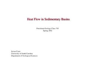 Heat Flow in Sedimentary Basins