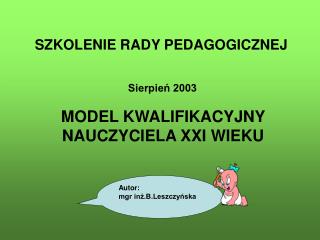 SZKOLENIE RADY PEDAGOGICZNEJ