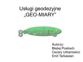 Usługi geodezyjne „GEO-MIARY”