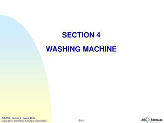 SECTION 4 WASHING MACHINE
