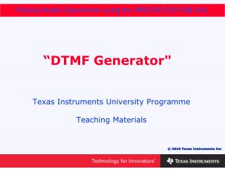 “DTMF Generator&quot;