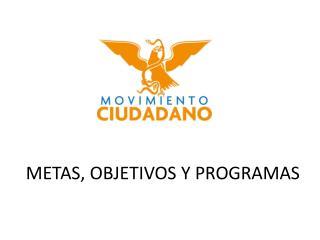 METAS, OBJETIVOS Y PROGRAMAS