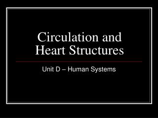 Circulation and Heart Structures