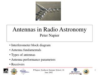 Antennas in Radio Astronomy Peter Napier