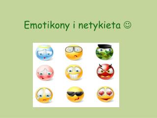 Emotikony i netykieta 