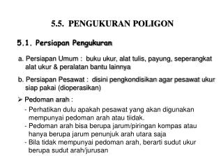 5.5. PENGUKURAN POLIGON