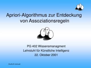 Apriori-Algorithmus zur Entdeckung von Assoziationsregeln