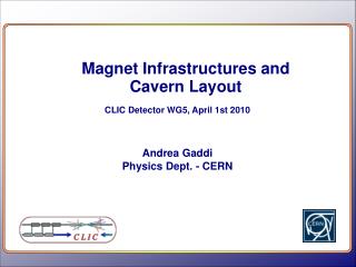 Magnet Infrastructures and Cavern Layout