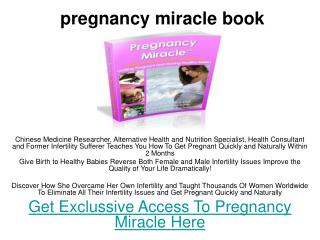 pregnancy miracle book