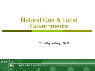 Natural Gas & Local Governments