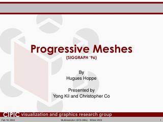 Progressive Meshes (SIGGRAPH ’96)